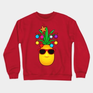 Cartoon Pineapple Decorated for Christmas Crewneck Sweatshirt